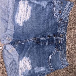 denim shorts